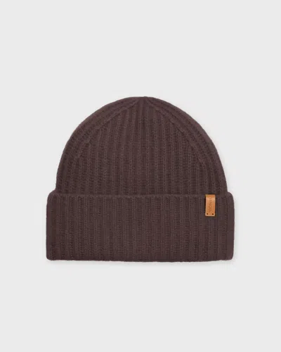 Vince Beanie Plush Cashmere Chunky-knit In Brown