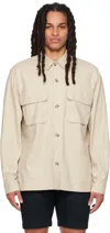 Vince Beige Buttoned Jacket In Natural-109nat