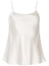 Vince Beige Flowing Blouse With Adjustable Straps In White