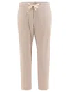 Vince Tailored Trousers With Back Pockets And Button Detail In Neutral