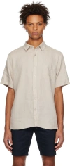Vince Beige Pocket Shirt In Beach Sand-926bes