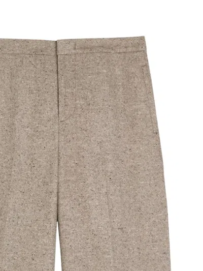 Vince Beige Straight Trousers In Neutral