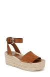 Vince Belisa Ankle Strap Espadrille Platform Wedge Sandal In Sequoia Brown