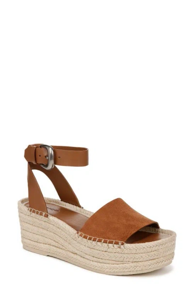 Vince Belisa Ankle Strap Espadrille Platform Wedge Sandal In Brown