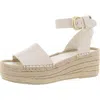 Vince Belisa Womens Strappy Man Made Wedge Sandals In Milk