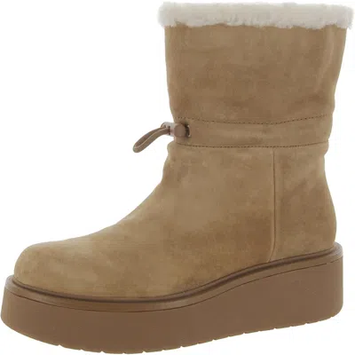 Vince Bellingham Womens Suede Flatform Winter & Snow Boots In Brown