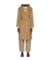 Vince Belted Single-breasted Coat In Brown
