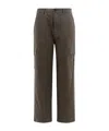 Vince Cotton And Linen Cargo Trousers In Black