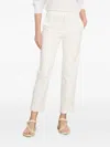 Vince Belt-loops Straight Trousers In White