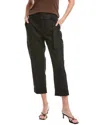 Vince Belted Linen-blend Pant In Black