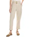 Vince Belted Linen-blend Pant In Neutral