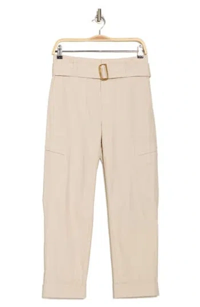 Vince Belted Linen Blend Pants