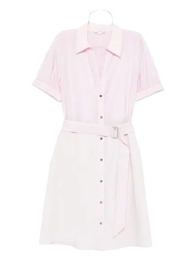 Vince Belted Mini Dress In Pink
