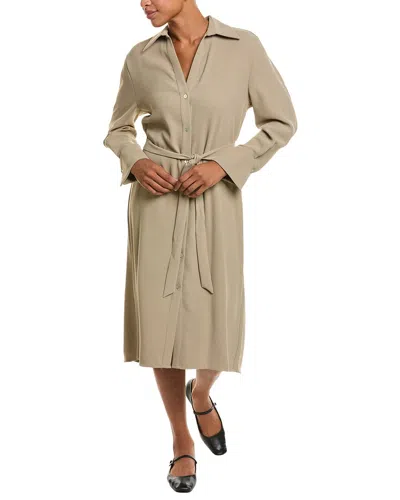 Vince Belted Shirtdress In Neutral