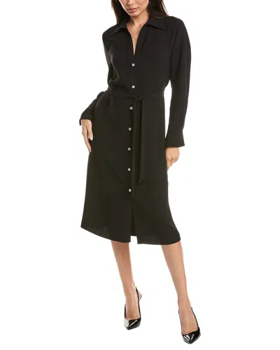 Vince Belted Shirtdress In Black