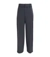Vince Belted Straight-leg Trousers In Grey