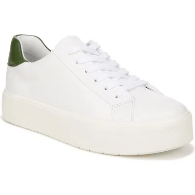 Vince Benfield Leather Platform Sneaker In White/palmleaf