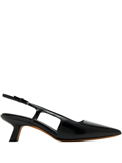 Vince Bianca Slingback Heeled Pumps In Black