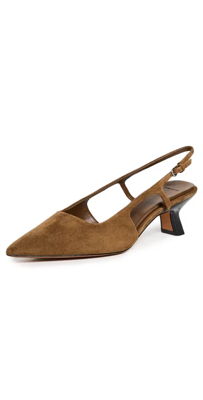 Vince Bianca Slingback Pumps Elmwood In Brown
