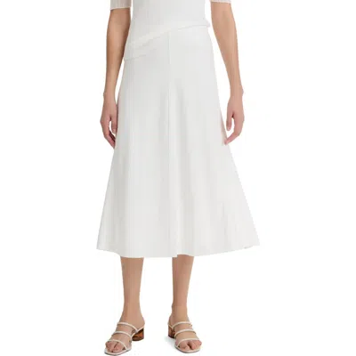 Vince Bias Cut Full Midi Skirt In White