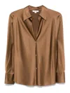 Vince Bias Ls Blouse In Beige