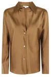 Vince Bias L/s Blouse In Brown