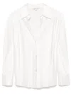 Vince Bias Ls Blouse In Owh Off White