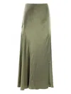 Vince Bias Panelled Maxi Skirt In Green