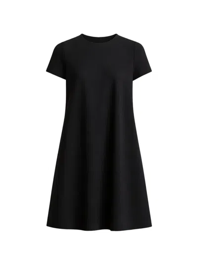Vince Bias Short-sleeve A-line Dress In Multi