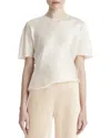 Vince Silk Bias Tee In Pink