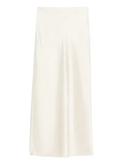 Vince Bias Skirt In White