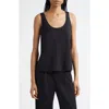Vince Bias Stretch Silk Tank In Black