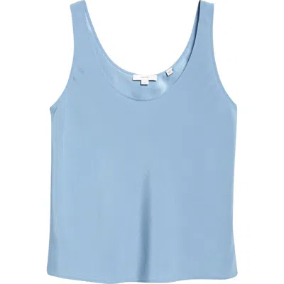 Vince Bias Stretch Silk Tank In Tidal