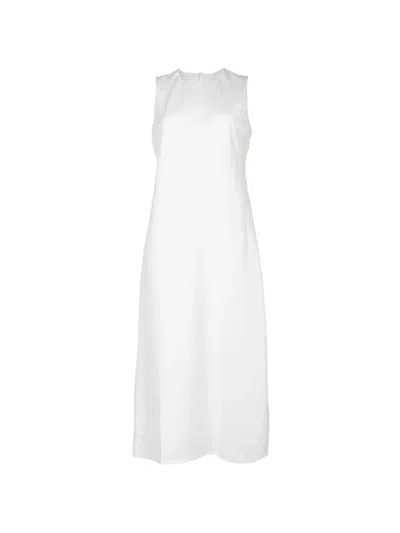 Vince Bias-cut Sleeveless Midi Dress In Multi