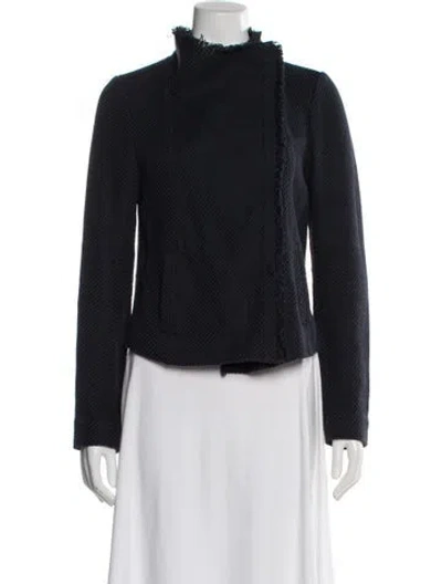 Pre-owned Vince Biker Jacket In Blue