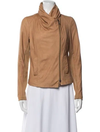 Pre-owned Vince Biker Jacket In Brown