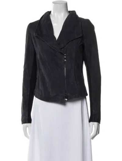 Pre-owned Vince Biker Jacket In Gray