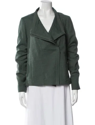 Pre-owned Vince Biker Jacket In Green