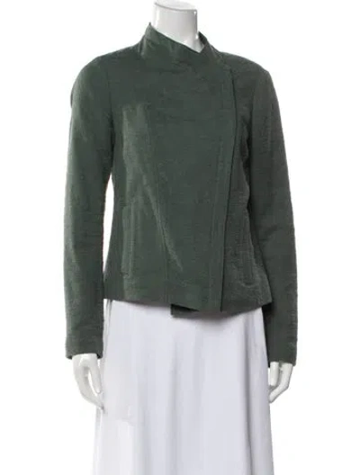 Pre-owned Vince Biker Jacket In Green