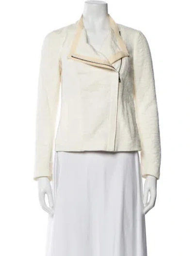 Pre-owned Vince Biker Jacket In White