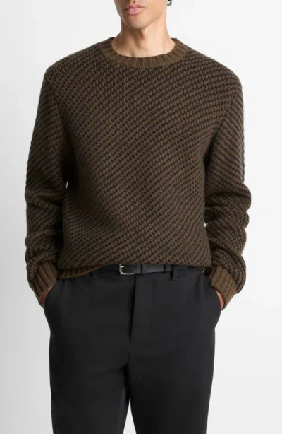 VINCE VINCE BIRD'S EYE WOOL & CASHMERE SWEATER