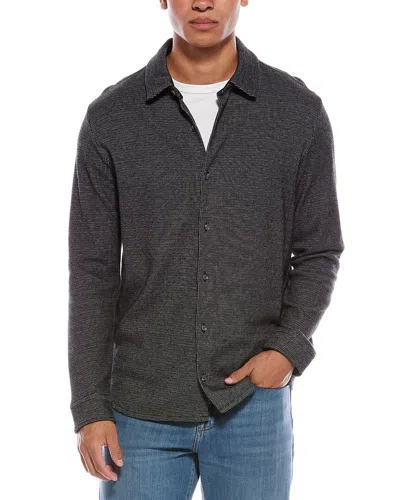 Vince Birdseye Button Shirt In Black