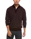 Vince Birdseye Button Wool & Cashmere-blend Mock Neck Sweater In Gold