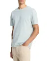 Vince Birdseye Jacquard Short Sleeve Tee In Blue