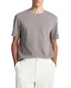 Vince Birdseye Jacquard Short Sleeve Tee In Gray