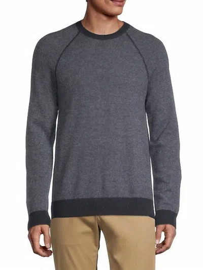 Vince Birdseye Long Sleeve Sweatshirt In Coastal/pearl In Grey