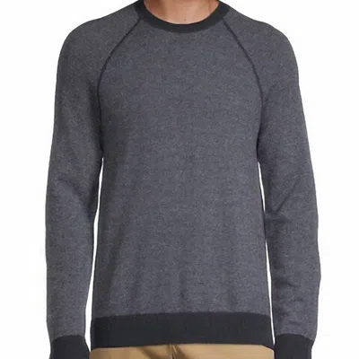 Vince Birdseye Long Sleeve Sweatshirt In Coastal/pearl In Grey
