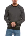 Vince Birdseye Raglan Wool & Cashmere-blend Crewneck Sweater In Black