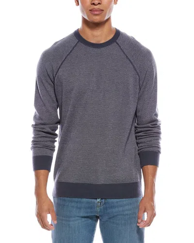 VINCE VINCE BIRDSEYE RAGLAN WOOL & CASHMERE-BLEND CREWNECK SWEATER