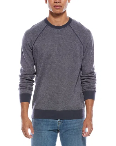 VINCE BIRDSEYE RAGLAN WOOL & CASHMERE-BLEND CREWNECK SWEATER